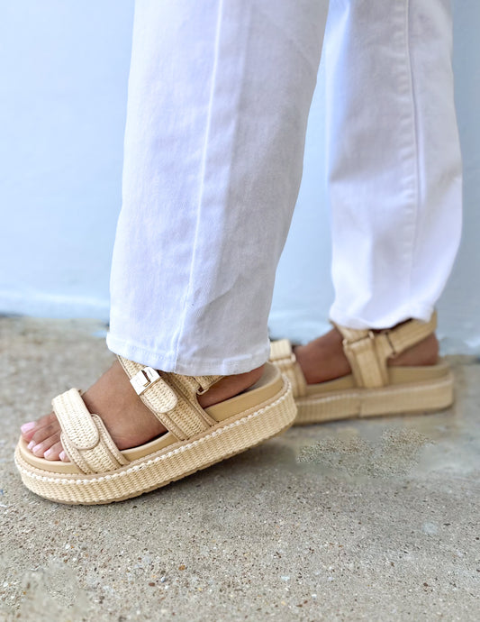 Spring into Summer Raffia Platform Sandals