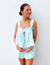 Load image into Gallery viewer, Follow the Sun Lace Trim Top &amp; Shorts Set