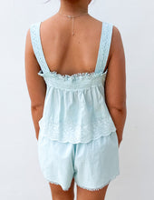 Load image into Gallery viewer, Follow the Sun Lace Trim Top &amp; Shorts Set