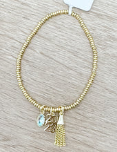 Load image into Gallery viewer, Kendra Scott 2029 Grad Stretch Bracelet in Gold Dichroic Glass