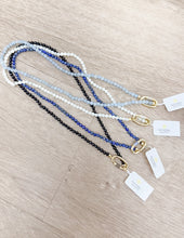 Load image into Gallery viewer, Kendra Scott Emery Beaded Necklace in Gold/Lt. Blue Chlcdny