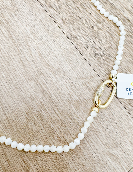 Kendra Scott Emery Beaded Necklace in Gold/Ivory MOP