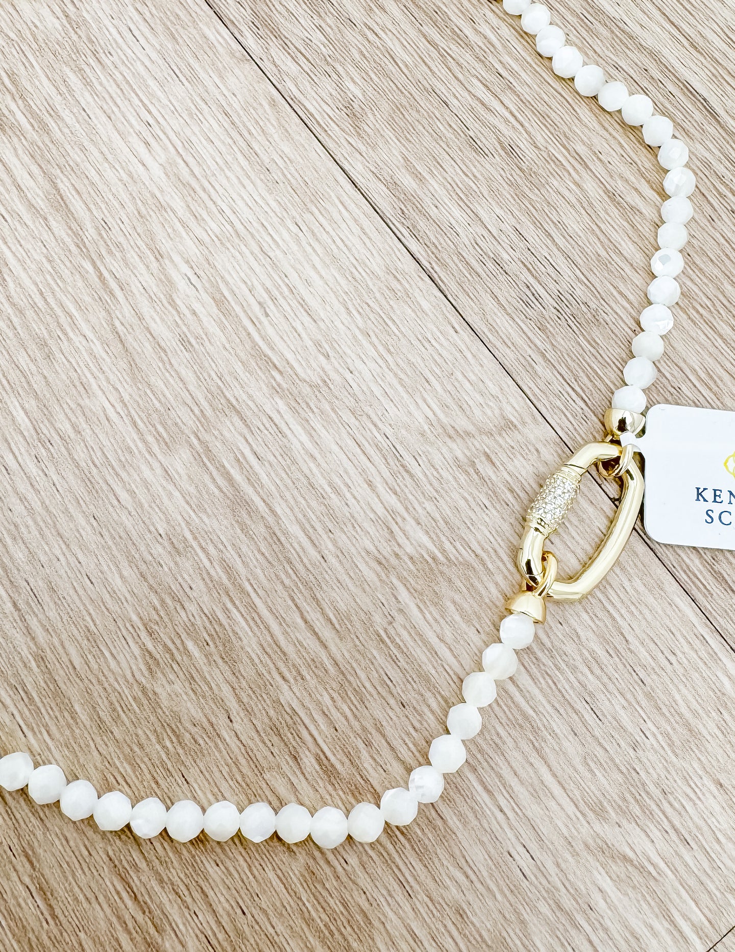 Kendra Scott Emery Beaded Necklace in Gold/Ivory MOP