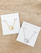 Load image into Gallery viewer, Kendra Scott Football Helmet Pendent Necklace in Silver/Ivory MOP
