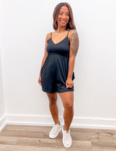 Load image into Gallery viewer, This Is Why Basic Loose Tennis Cami Romper in Black