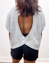 Load image into Gallery viewer, Fly With You Open Back Top in Lt. Grey