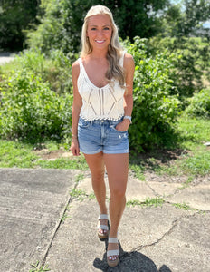 Take Me to the Beach Open Knit Tank Top