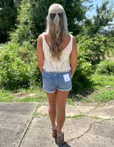 Take Me to the Beach Open Knit Tank Top