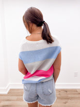 Load image into Gallery viewer, Show Yourself Knit V-Neck Top in Sky Blue