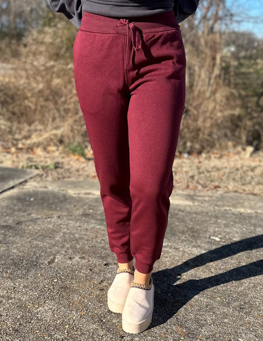 Daydreaming French Terry Sweatpants Burgundy