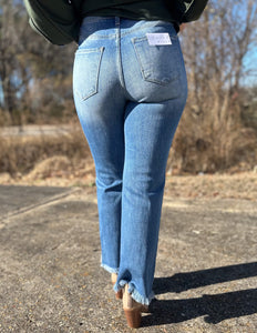 Only Everything High Rise Crop Flare Jeans