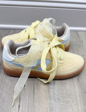 Load image into Gallery viewer, Yellow Suede Shoes With Ribbon Double Laces &amp; Gum Soles