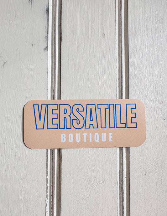 Versatile Boutique Logo Sticker Peach