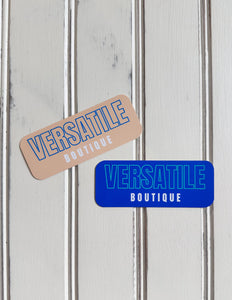 Versatile Boutique Logo Sticker Flo Blue