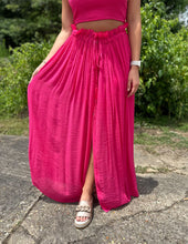 Load image into Gallery viewer, Thanks for the Memories Smocked Top &amp; Maxi Skirt Set Fuchsia