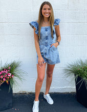 Load image into Gallery viewer, AM To PM Romper Denim