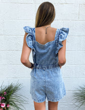 Load image into Gallery viewer, AM To PM Romper Denim