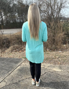 Show Me Everyday V-Neck Long Sleeve Top Mint