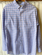 Load image into Gallery viewer, Coastal Cotton Woven Check LS Dress Shirt Red White And Blue