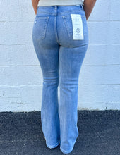 Load image into Gallery viewer, All Night Long High Rise Distressed Flare Jeans