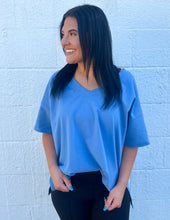 Load image into Gallery viewer, Everything That I Wanted Oversized Reversible Tee Dk Chambray