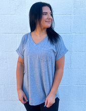 Load image into Gallery viewer, Less of You V-Neck Top H. Grey