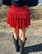 Load image into Gallery viewer, Sparkles Everywhere Sequin Skort Red