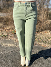 Load image into Gallery viewer, Always Giving High Rise Wide Leg Crop Jeans Olive