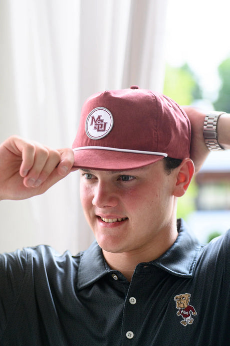 Mississippi State Old School Coach Hat with MSU logo