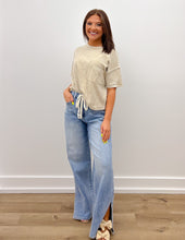 Load image into Gallery viewer, Take My Hand Waist Strap Side Slit Jeans