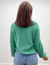Load image into Gallery viewer, Southern Shirt Women&#39;s Feather Knit Mockneck Sweater in Aloe