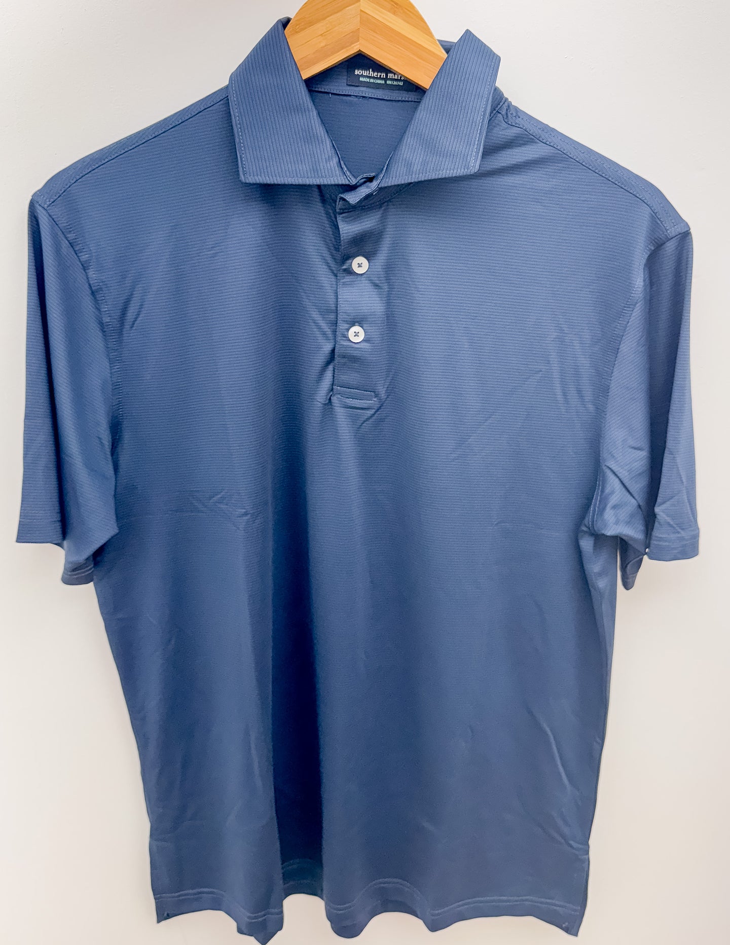 Southern Marsh Marin Headlands Performance Polo in Blue & Navy
