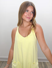 Load image into Gallery viewer, Worth Living Sporty Mini Dress in Washed Yellow