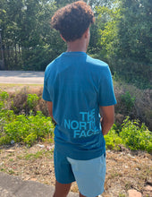 Load image into Gallery viewer, The North Face Men&#39;s Brand Proud SS Tee Blue Coral