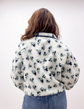 Load image into Gallery viewer, Remember Me Floral Print Fleece Jacket in Ivory/Navy