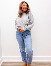 Load image into Gallery viewer, I Need You More Oversized LS Cropped Top in Sleet