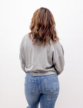 Load image into Gallery viewer, I Need You More Oversized LS Cropped Top in Sleet