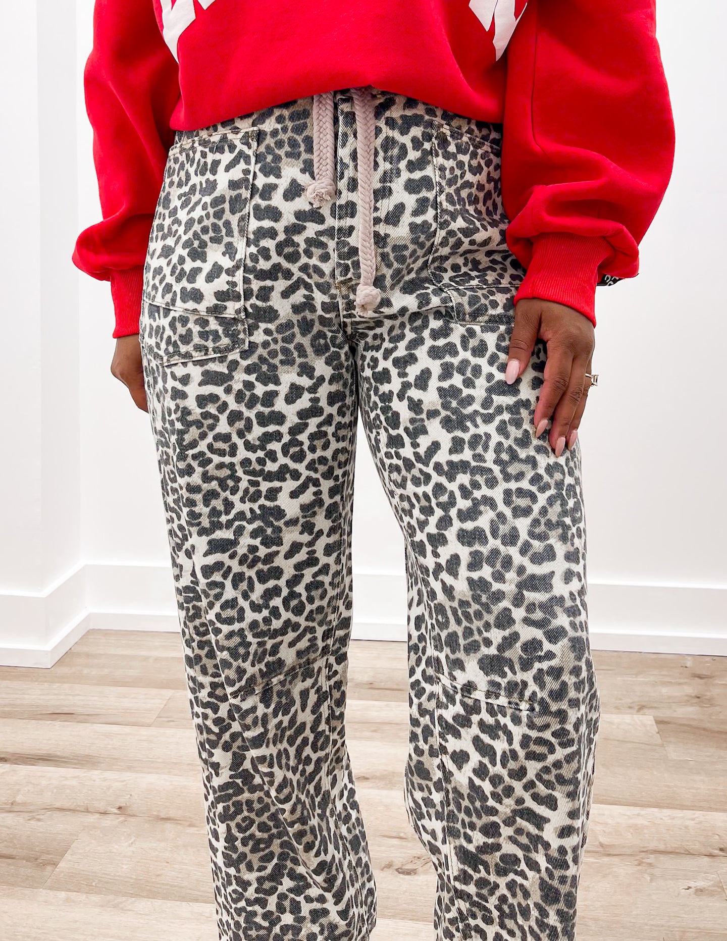 Cross My Heart Belted Leopard Pants