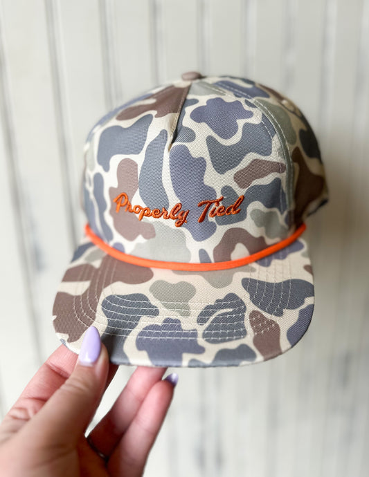 Properly Tied Boys Rope Hat Field Camo