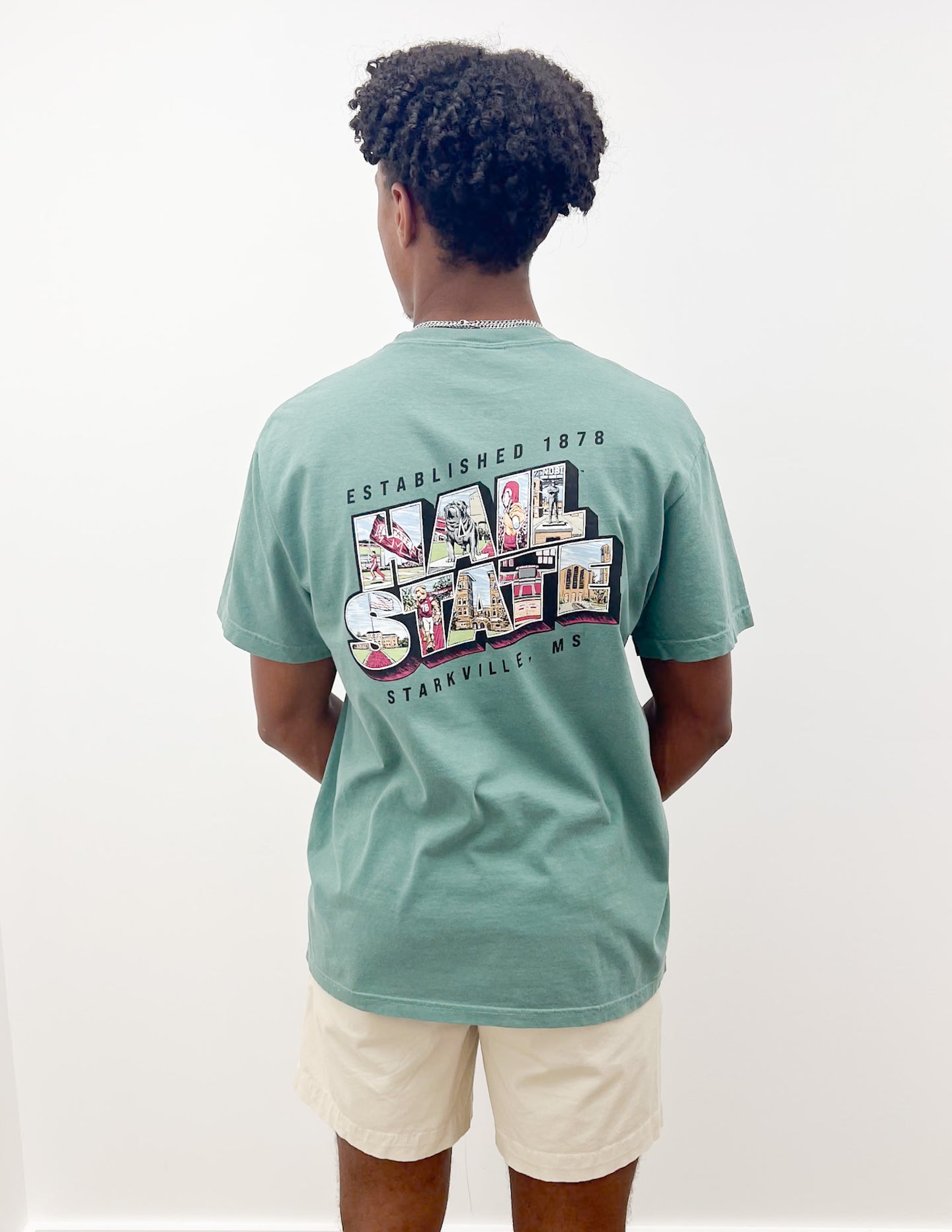 Mississippi State Hail State Collage SS Tee