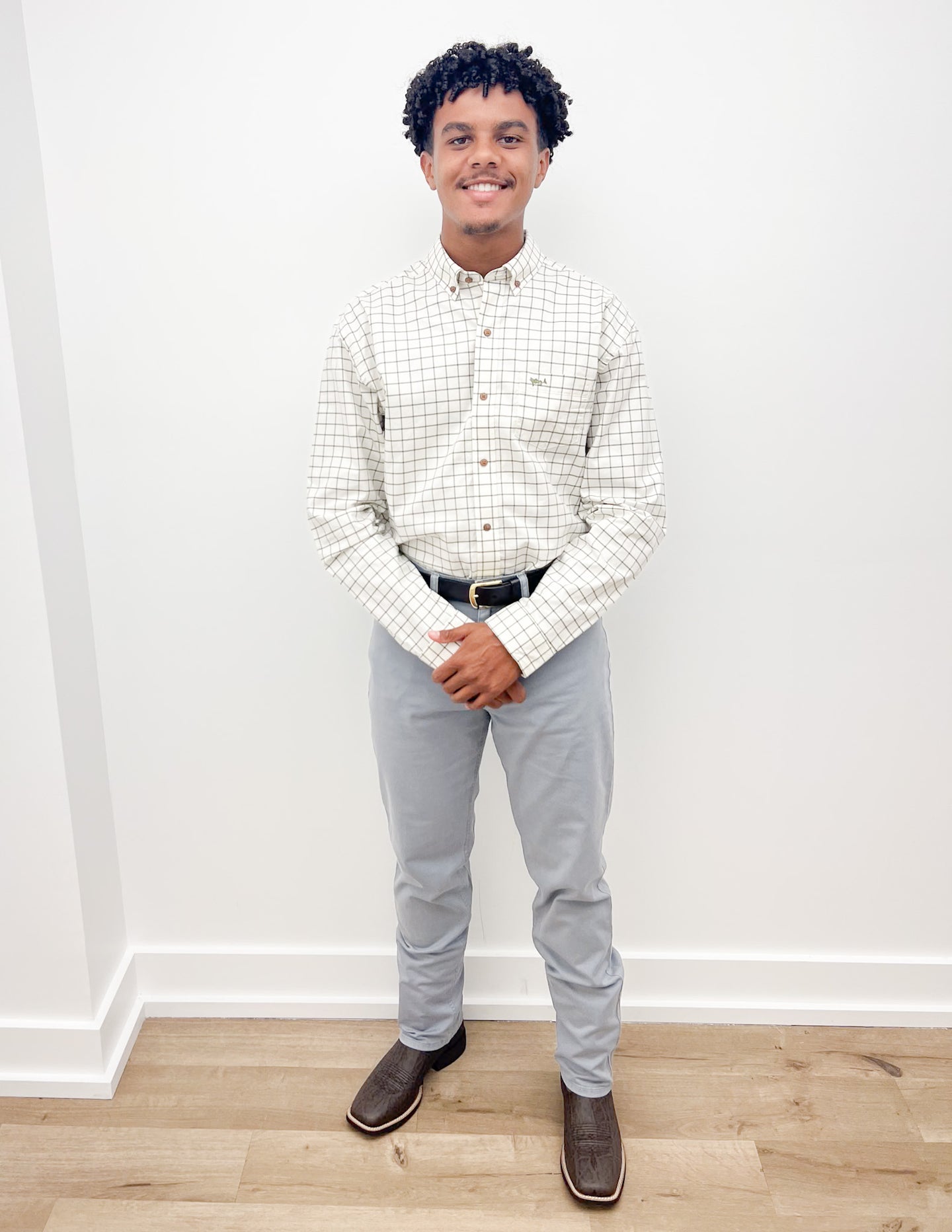 Coastal Cotton Woven Sport Shirt in Cypress