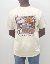 Load image into Gallery viewer, Mississippi State Hand Drawn Campus SS Tee in Ivory
