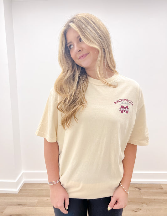 Mississippi State Best Friends SS Tee in Ivory