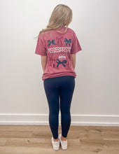Load image into Gallery viewer, Mississippi State Delicate Bows SS Tee in Brick