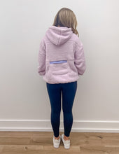 Load image into Gallery viewer, See You Two-Toned Sherpa Pullover Hoodie in Light Purple