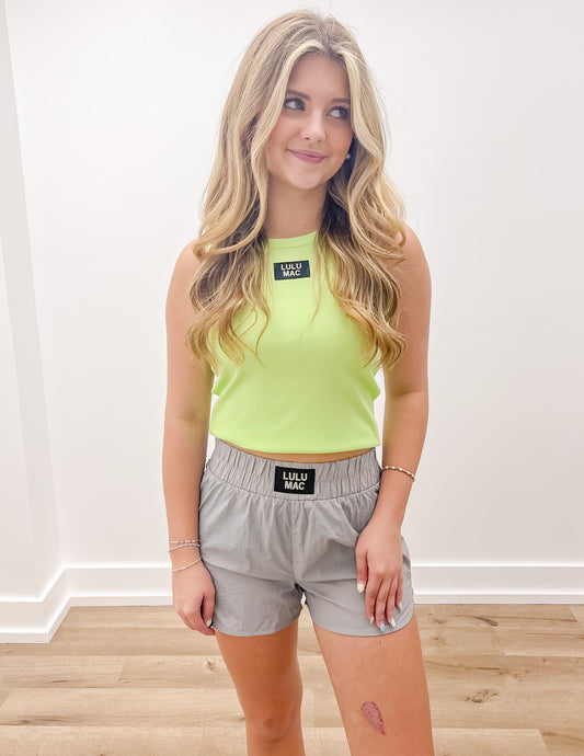 Lulu Mac DD Solid Pistachio Tank Tops