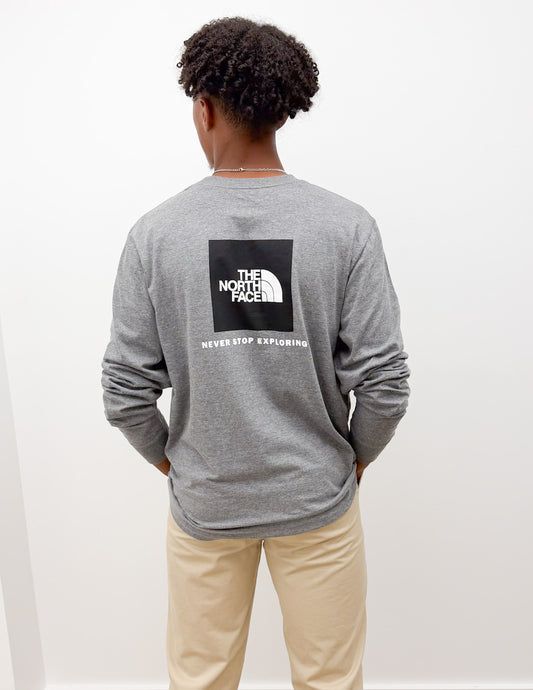 The North Face Men’s Evo Box NSE Reg LS Tee in TNF Mid Grey