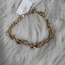 Load image into Gallery viewer, Kendra Scott Bailey Pave Bracelet in Gold White Crystal