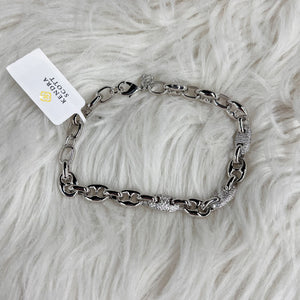 Kendra Scott Bailey Pave Bracelet in Silver White Crystal