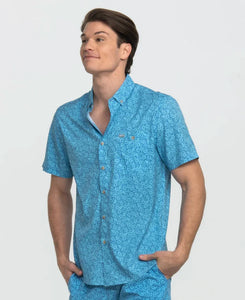 Southern Shirt Men's Blue Blooms Baja Shirt